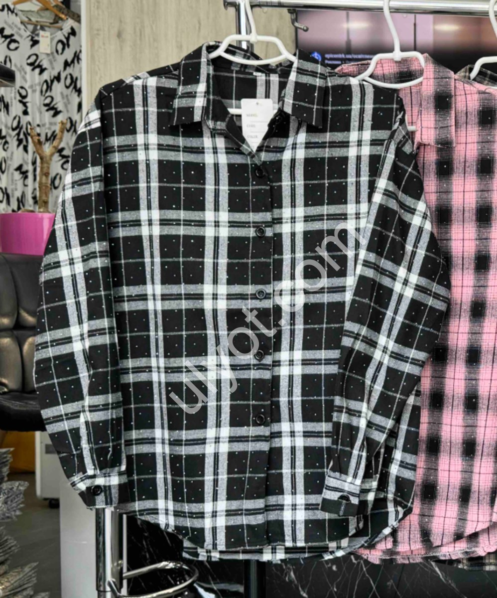Сорочка JJF (XL-4XL) КАМ'ЯНІ Т.СІРИЙ 9931