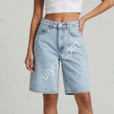 ШОРТЫ TOP SHOP (25-32) ГОЛУБОЙ 9856