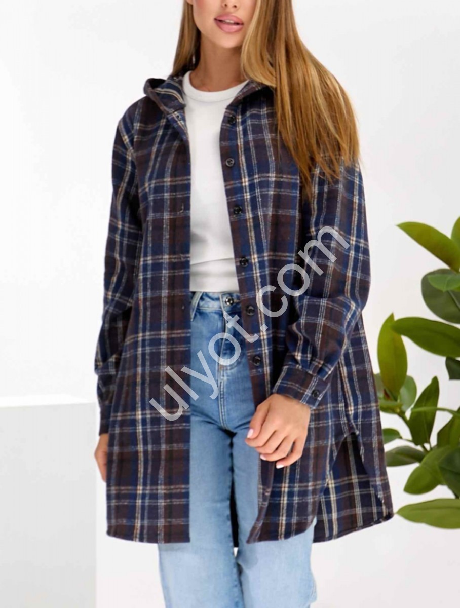 РУБАШКА С КАПЮШОНОМ (3XL-6XL) БЕЛЫЙ+ЧЕРНЫЙ 7766