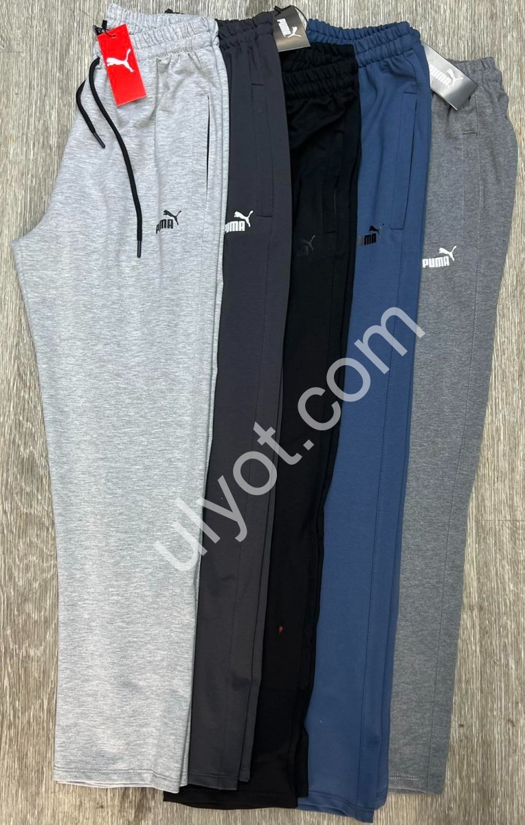 СПОРТ.ШТАНЫ P15 (M-3XL) ПРЯМОЙ ЧЕРНЫЙ 264