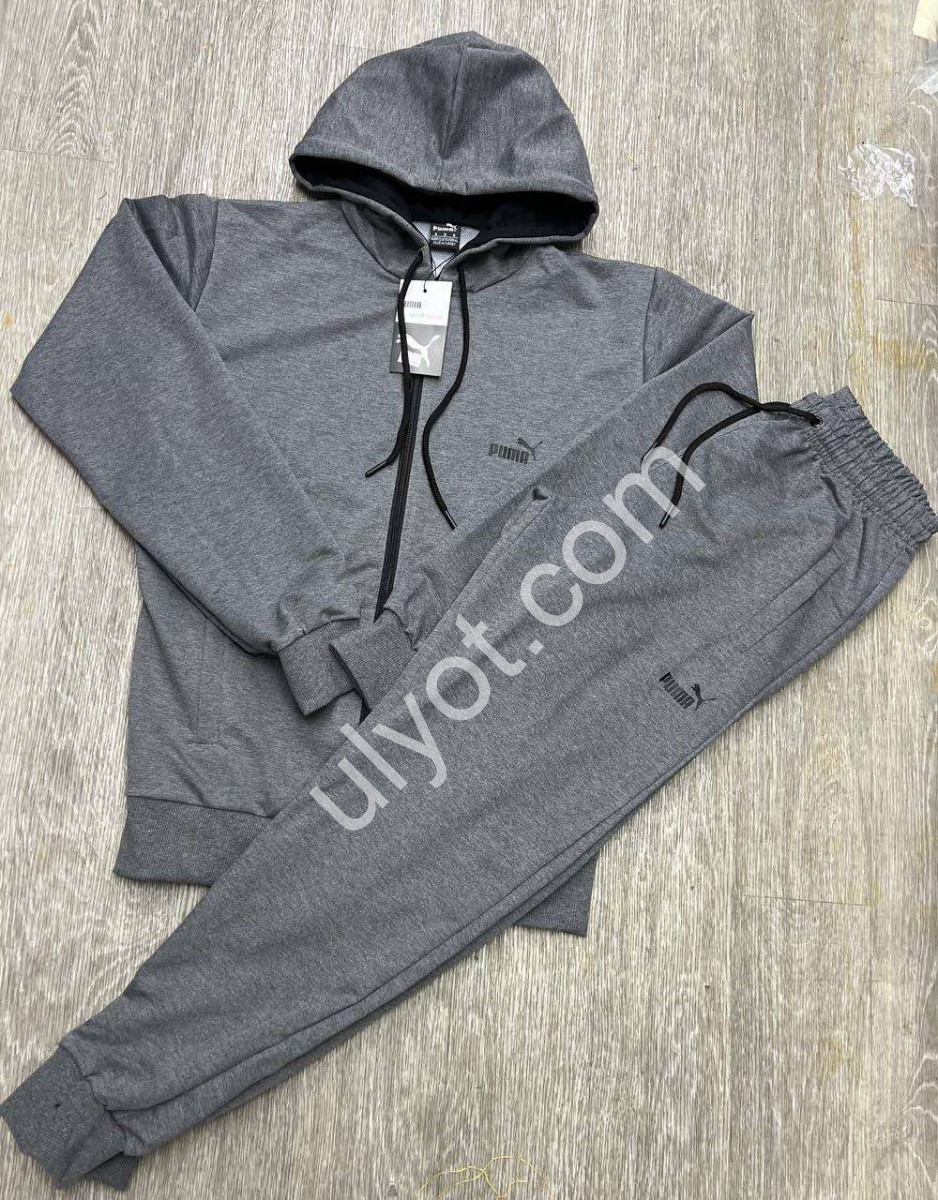 СПОРТ.КОСТЮМ P15 (S-2XL) МАНЖЕТ СЕРЫЙ 308