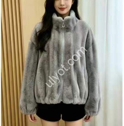 ПОЛУШУБОК (M-XL) СЕРЫЙ 8008