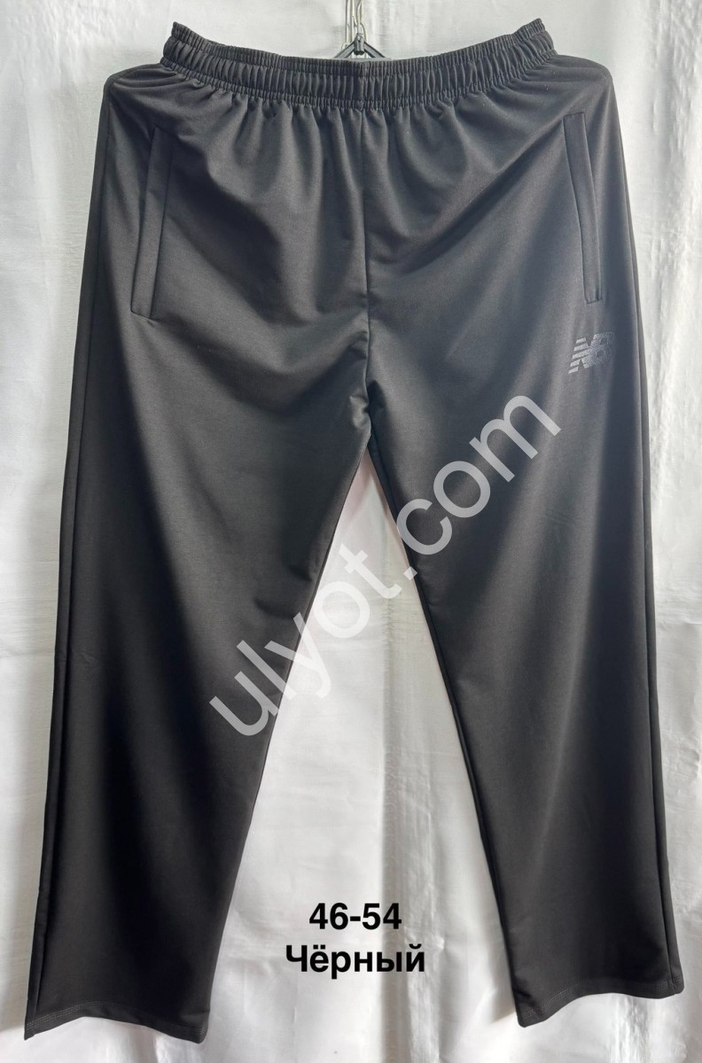 СПОРТ.ШТАНЫ NB02 (46-54) ПРЯМЫЕ ЧЕРНЫЙ 