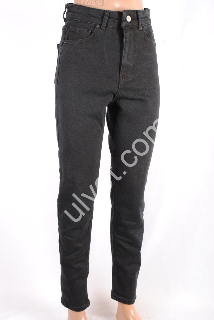 ДЖИНСЫ TOP SHOP (25-32) ЧЕРНЫЙ БАЙКА 4906