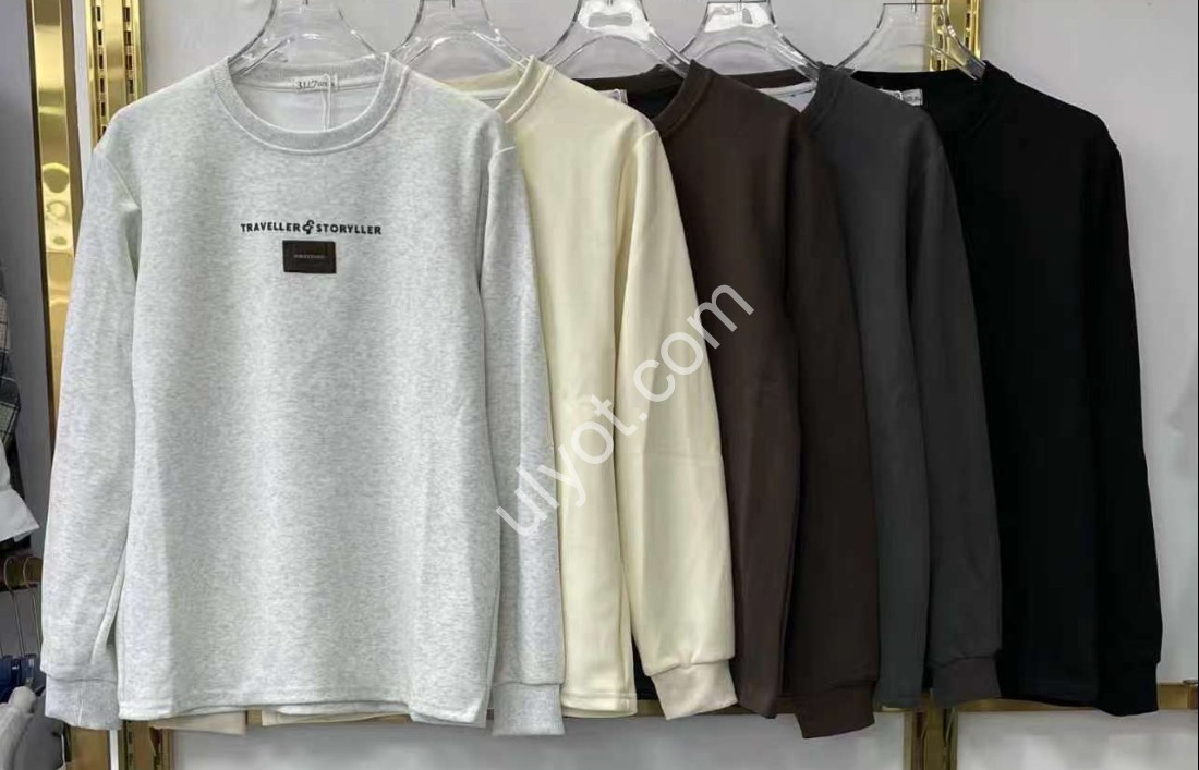 СВИТШОТ (XL-4XL) СЕРЫЙ 1945