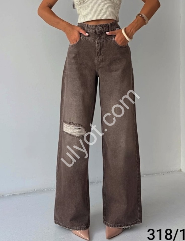 ДЖИНСЫ WOMAN DENIM (34-40) СВ.КОРИЧНЕВЫЙ 318/1950