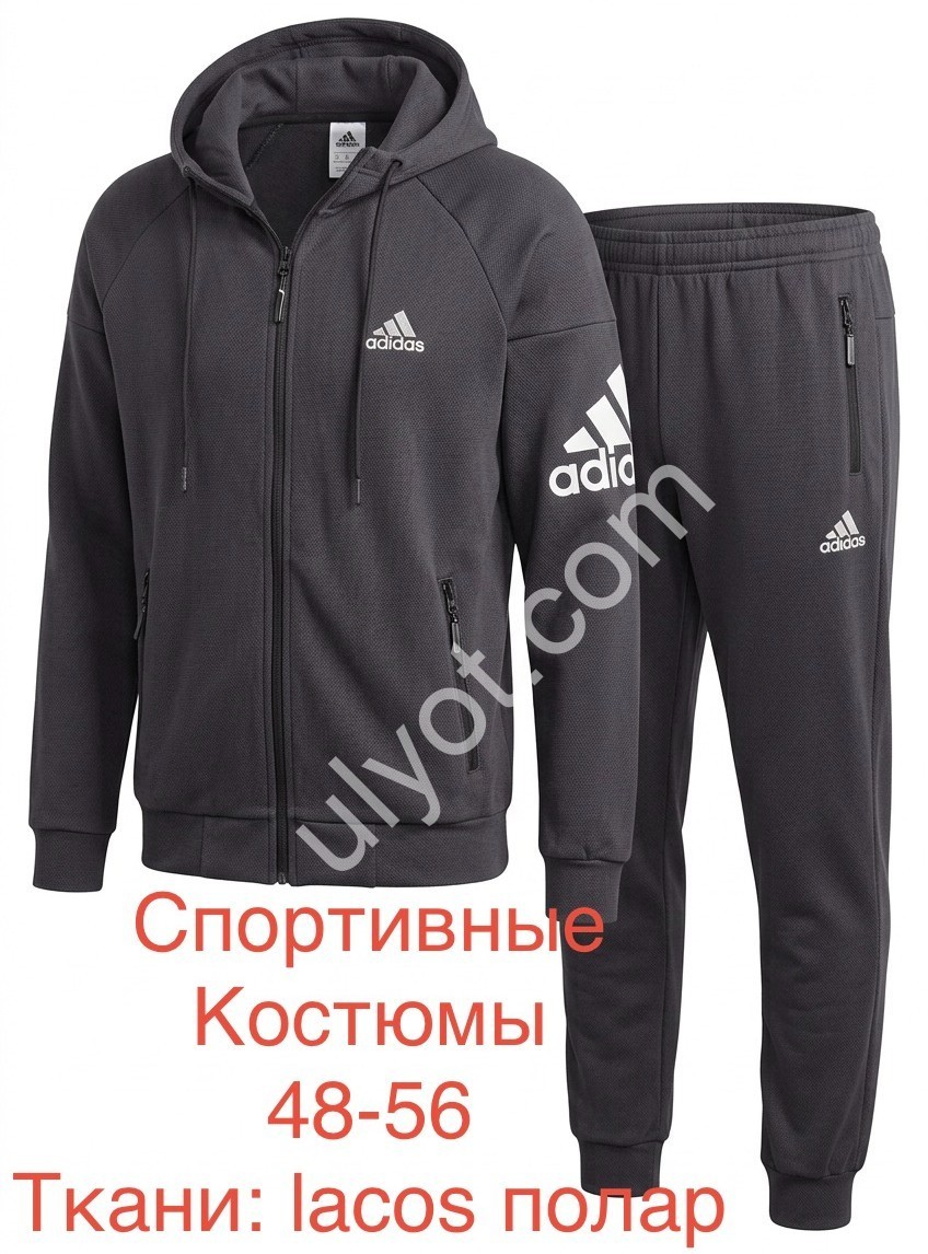 СПОРТ.КОСТЮМ A01 (48-56) МАНЖЕТ СЕРЫЙ 
