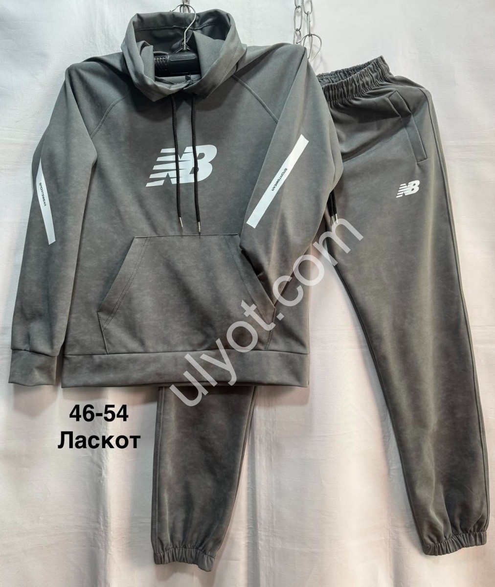 СПОРТ.КОСТЮМ NB02 (46-54) МАНЖЕТ СЕРЫЙ 