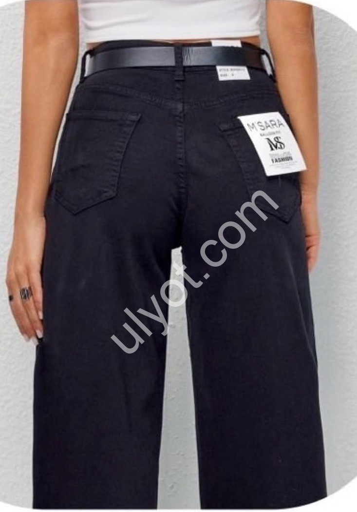 ДЖИНСЫ M.SARA (XS-XL) ЧЕРНЫЙ 1031-13
