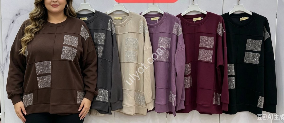 СВИТШОТ (ONE SIZE 54-58) МИКС 554
