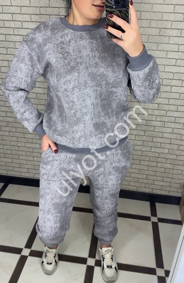 КОСТЮМ (50-56) ФЛИС МАНЖЕТ СВ.СЕРЫЙ 085