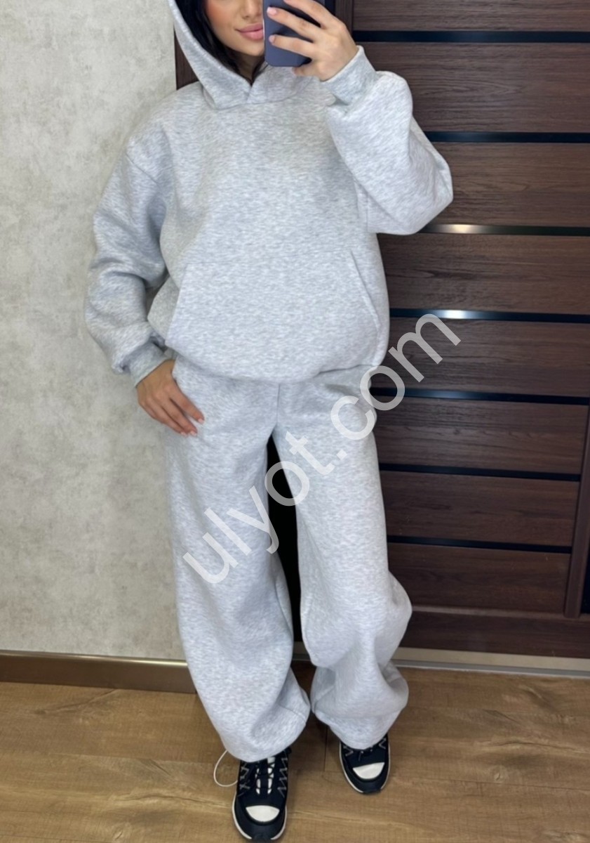 КОСТЮМ (42-50) СВ.СІРИЙ МЕЛАНЖ 048