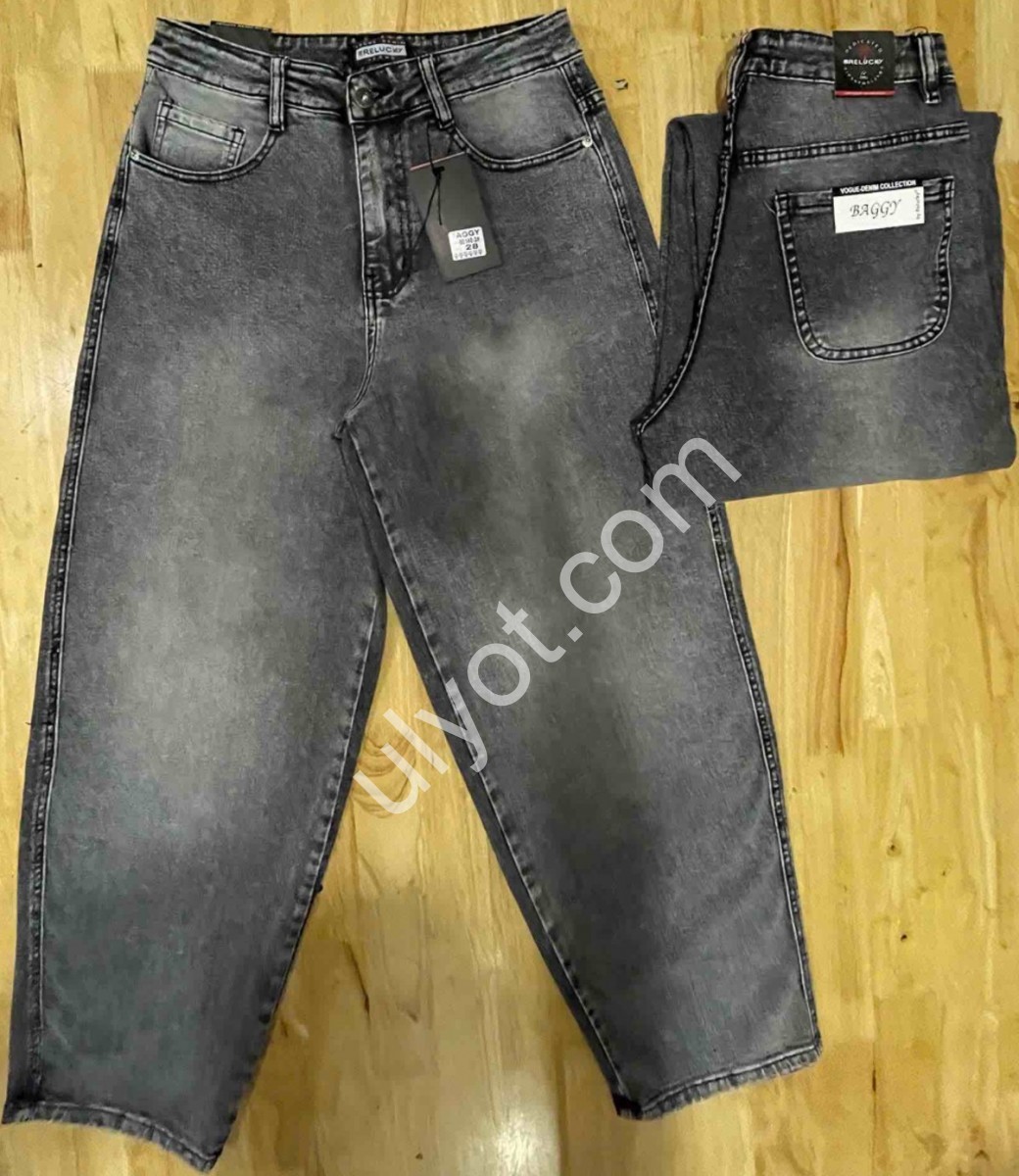 ДЖИНСЫ RELUCKY (28-33) СЕРЫЙ B0140-3