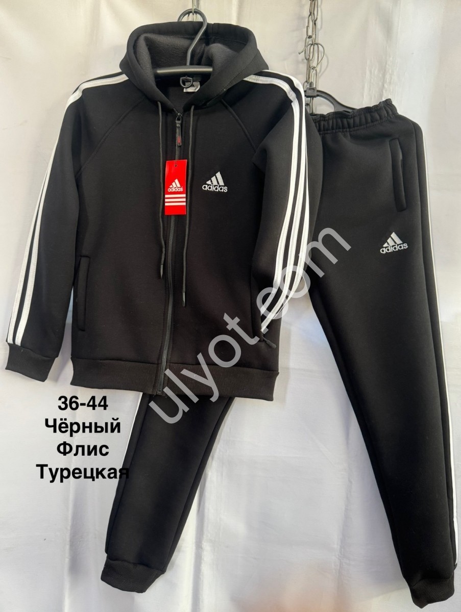 КОСТЮМ A01 (36-44) ФЛИС МАНЖЕТ ЧЕРНЫЙ 