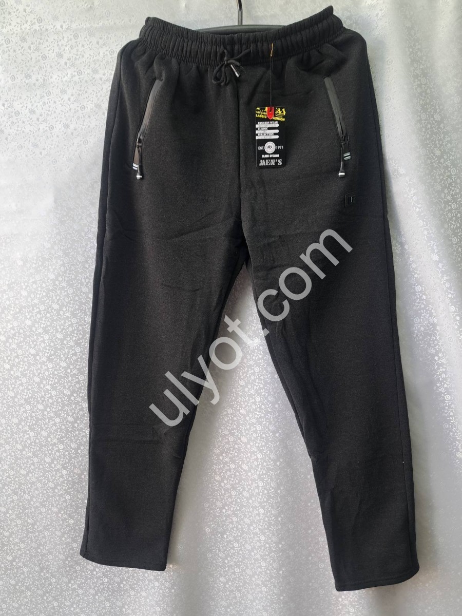 СПОРТ.ШТАНИ (3XL-7XL) ФЛІС ПРЯМИЙ Т.СІРИЙ 2612
