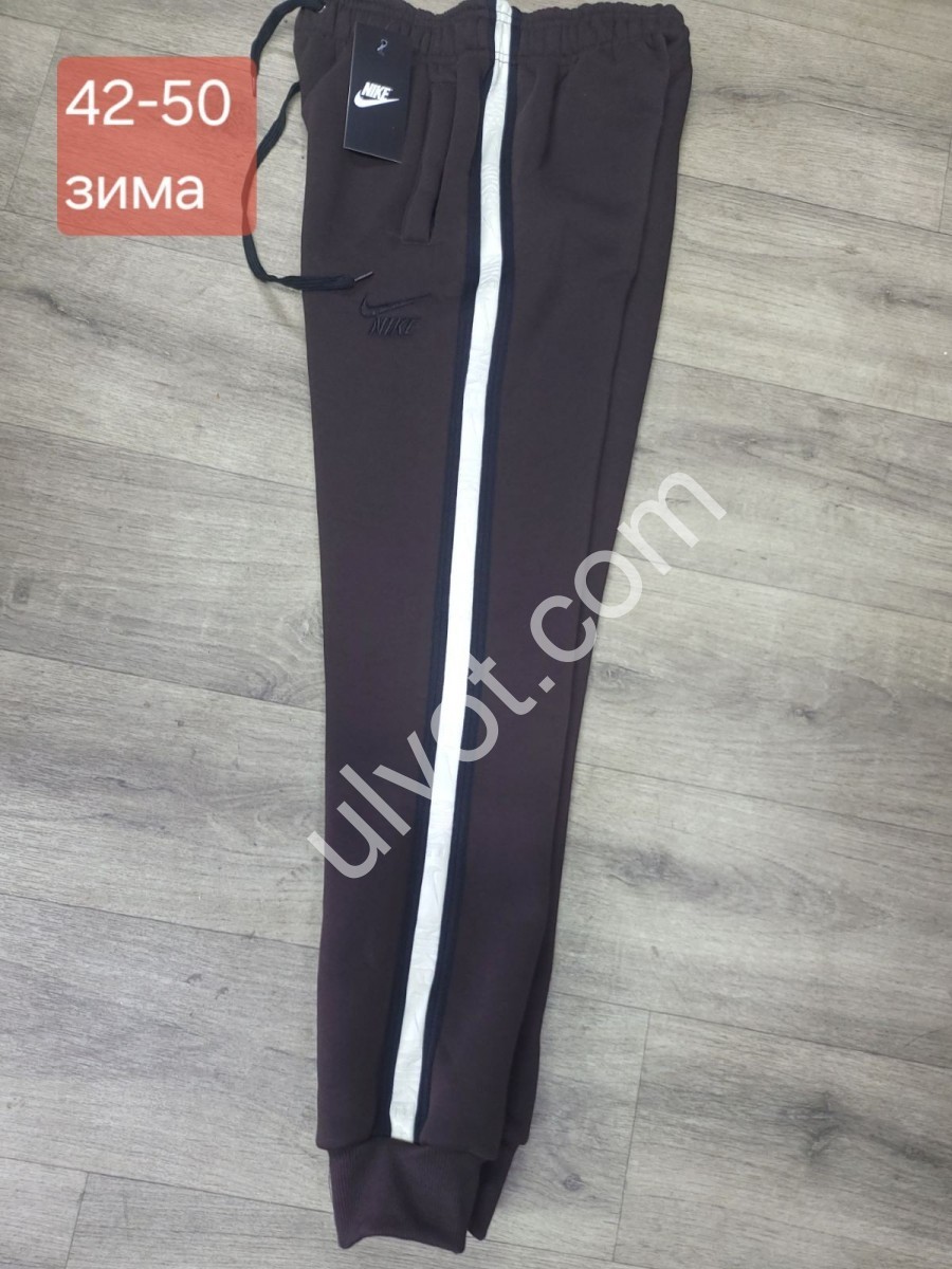 ШТАНЫ N02 (42-50) ФЛИС МАНЖЕТ Т.КОРИЧНЕВЫЙ 