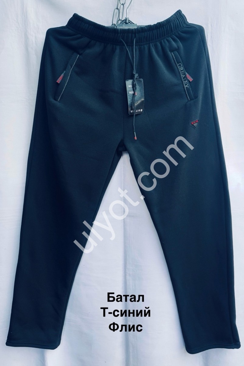 СПОРТ. ШТАНИ (3XL-7XL) ФЛІС ПРЯМИЙ Т.СИНІЙ 7132