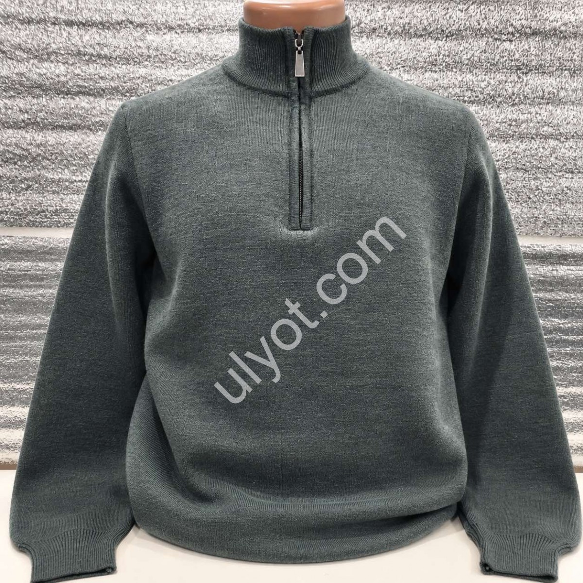 СВІТЕР (M-2XL) Хутро СІРИЙ 808