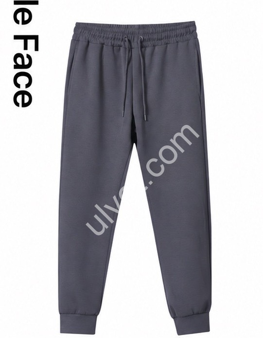 СПОРТ.ШТАНЫ (M-3XL) ФЛИС МАНЖЕТ СЕРЫЙ 284