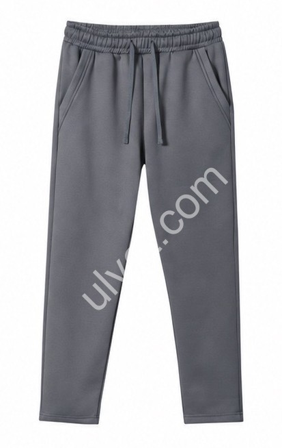 СПОРТ.ШТАНЫ (M-3XL) ФЛИС ПРЯМОЙ СЕРЫЙ 289