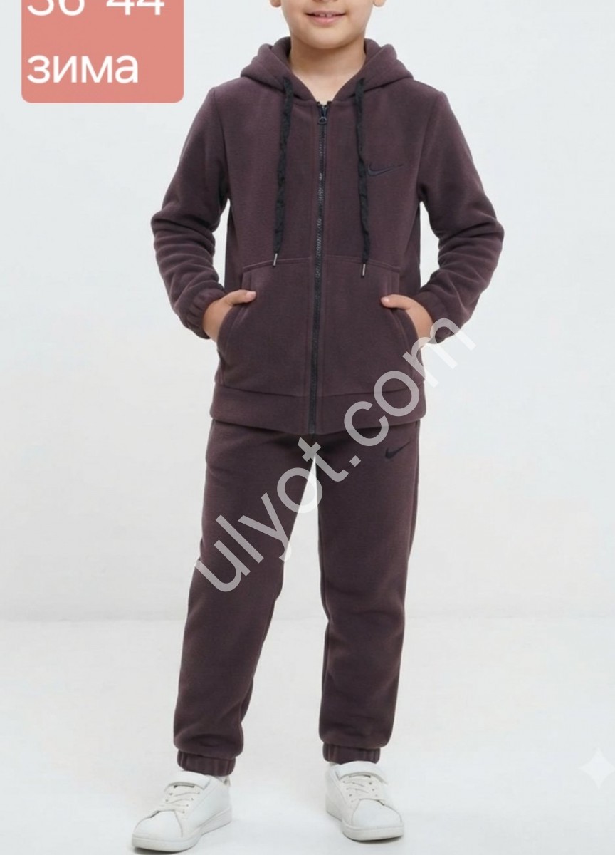 КОСТЮМ N02 (36-44) ФЛИС МАНЖЕТ ШОКОЛАД 