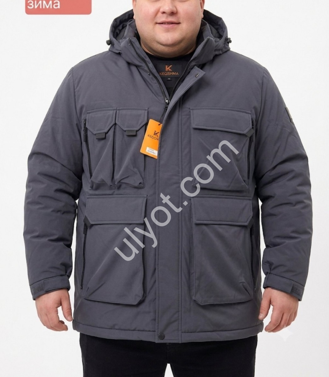 КУРТКА (5XL-9XL) СЕРЫЙ 27033-1