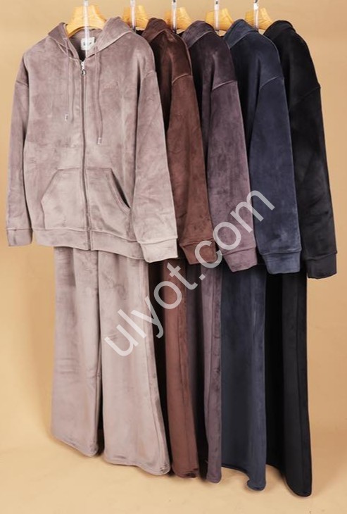 КОСТЮМ (XL-5XL) МИКРОМЕХ ПРЯМОЙ ЧЕРНЫЙ 7007