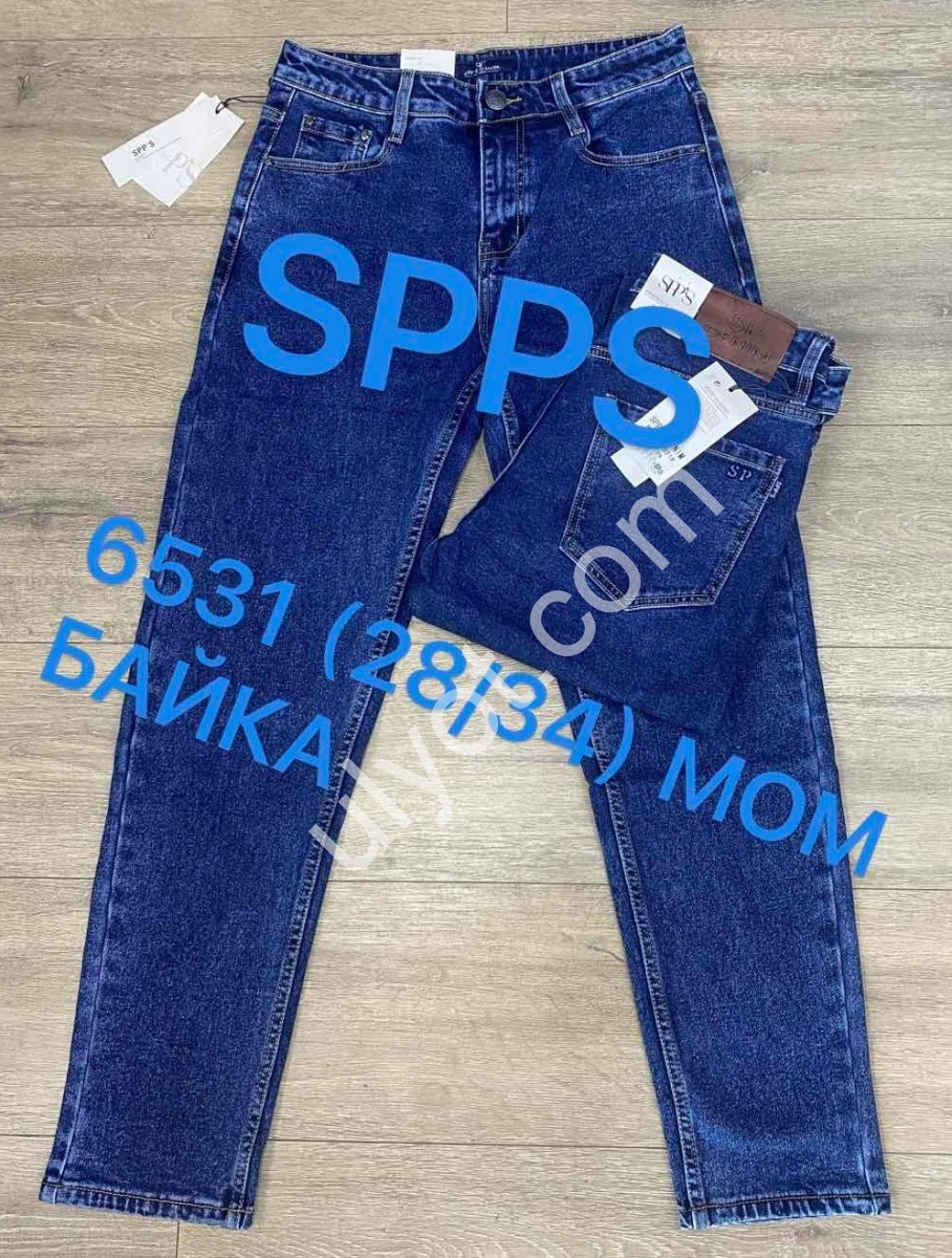 ДЖИНСЫ SPPS (28-34) БАЙКА СИНИЙ 6531