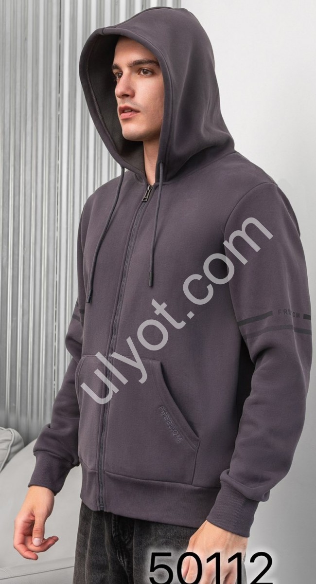 КОФТА JJF (L-4XL) МІКРОМІХОР ГРАФІТ 50112