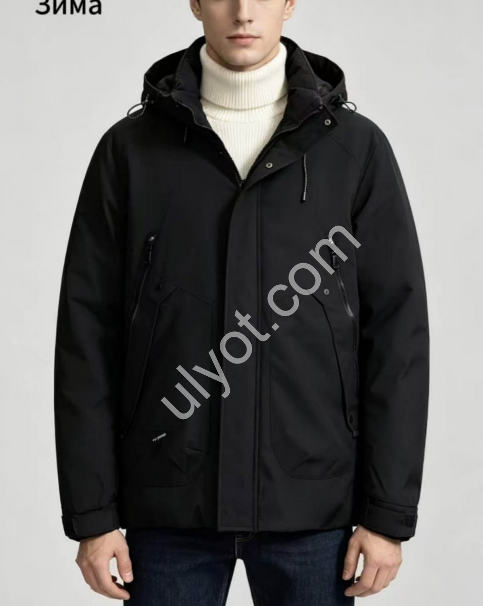 КУРТКА (XL-5XL) ЧОРНИЙ 9803