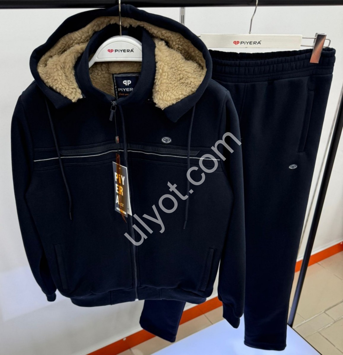 CПОРТ.КОСТЮМ ПИЕРА (M-3XL) МЕХ ПРЯМОЙ Т.СИНИЙ 5219