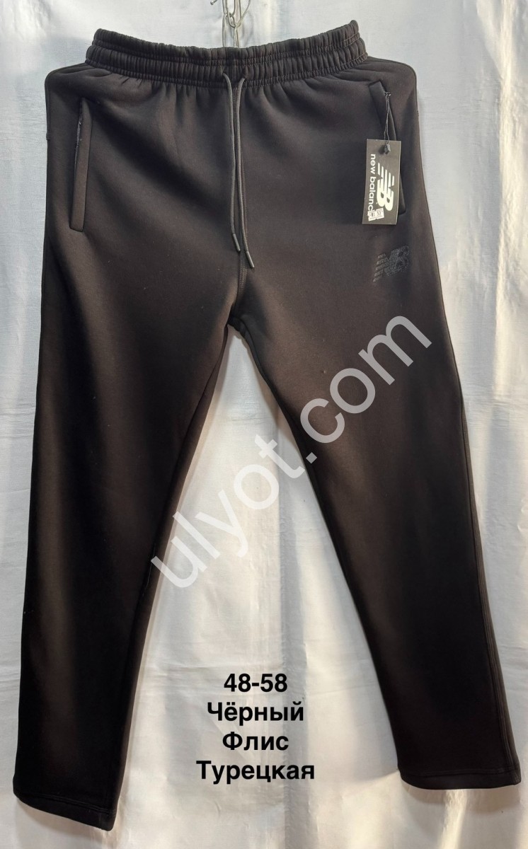 СПОРТ.ШТАНИ NB02 (48-58) ФЛІС ПРЯМИЙ ЧОРНИЙ