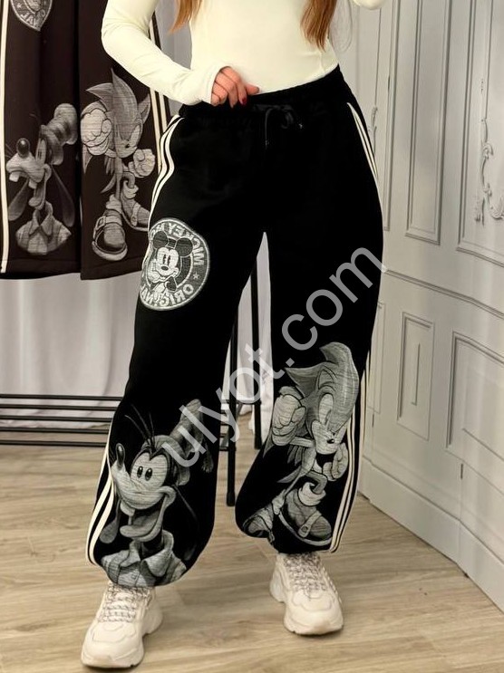 ШТАНЫ (ONE SIZE 42-46) ФЛИС ЧЕРНЫЙ M99