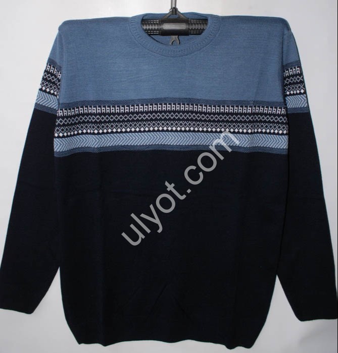 СВИТЕР (2XL-4XL) Т.СИНИЙ+ГОЛУБОЙ M818