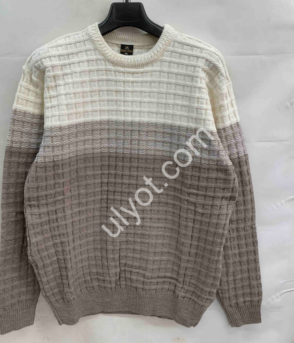 СВИТЕР (3XL-5XL) МОККО+МОЛОЧНЫЙ M690