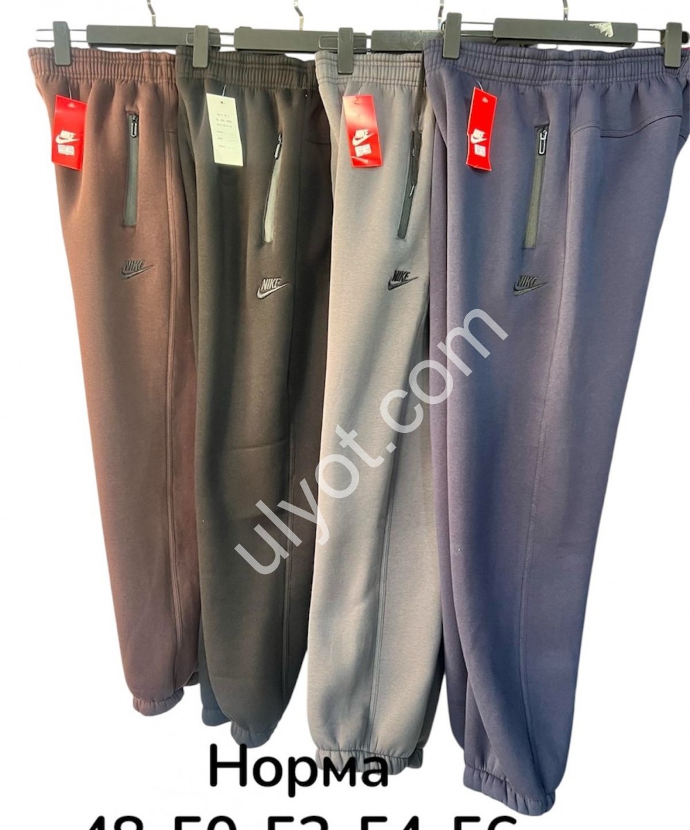 СПОРТ.ШТАНЫ N02 (48-56) ФЛИС МАНЖЕТ ЧЕРНЫЙ 