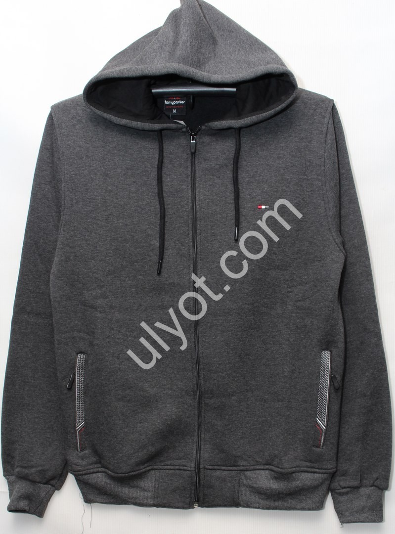 КОФТА (M-2XL) БАЙКА АНТРАЦИТ 6078