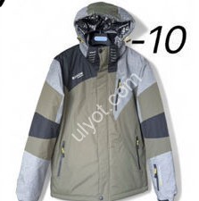 КУРТКА ТЕРМО (M-3XL) ХАКИ+СЕРЫЙ 25026-10