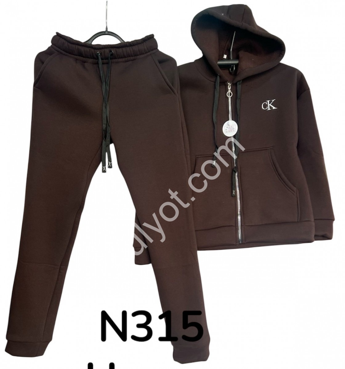 КОСТЮМ C22 (42-48) ФЛІС МАНЖЕТ ШОКОЛАД 315