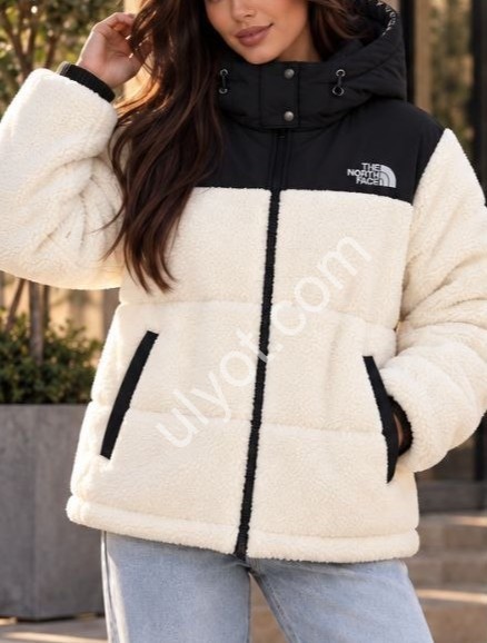КУРТКА (M-2XL) БІЛИЙ+ЧОРНИЙ 8308