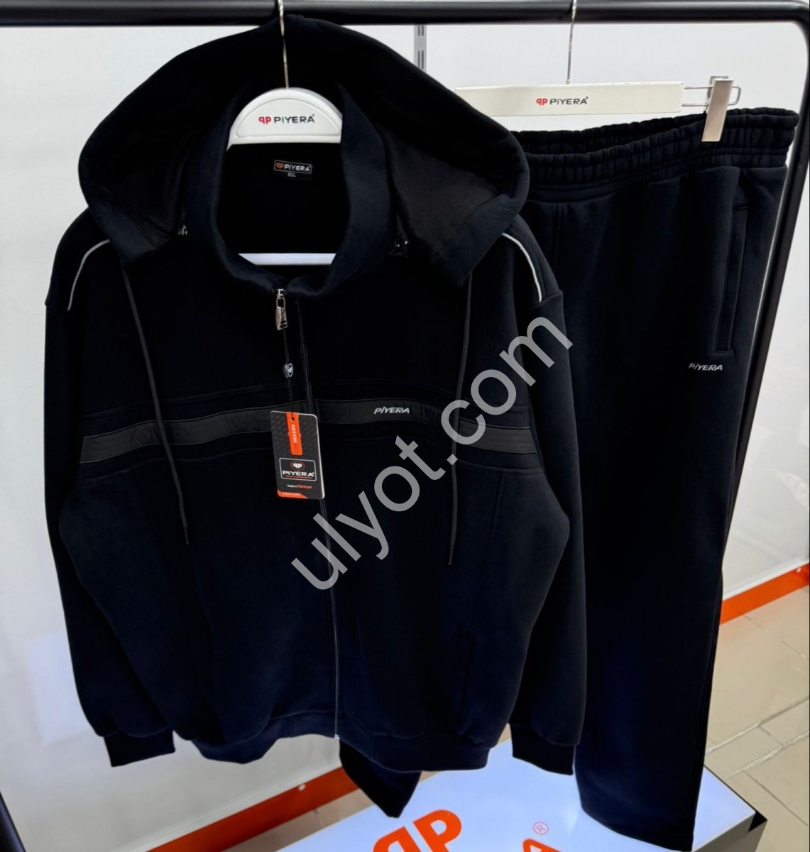 СПОРТ. КОСТЮМ ПИЕРА (6XL-8XL) БАЙКА ПРЯМОЙ ЧЕРНЫЙ 5212