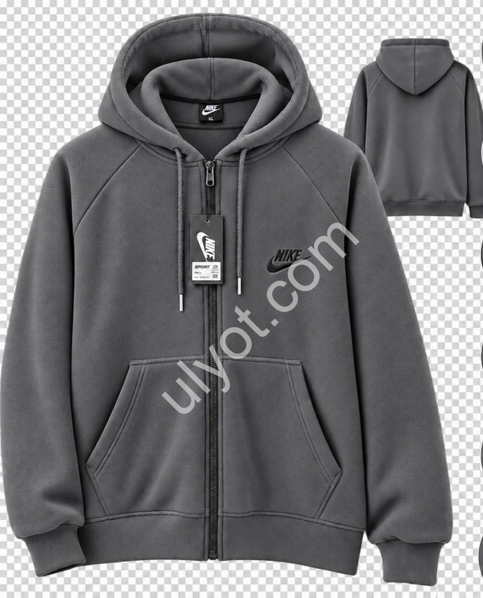 СПОРТ.КОФТА N02 (56-64) ФЛИС СЕРЫЙ 