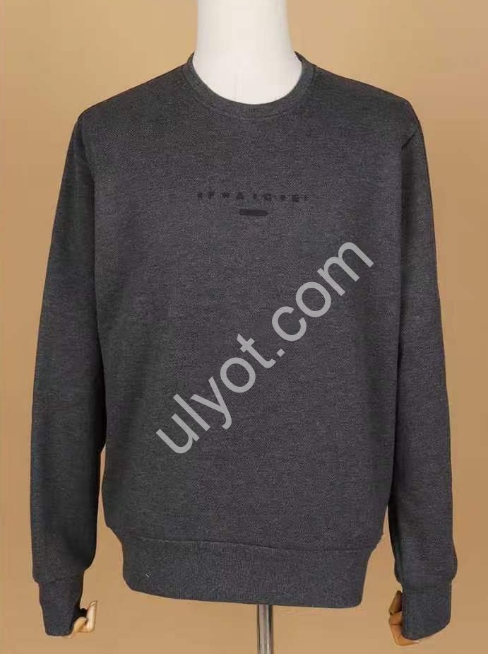 СВИТШОТ JJF (L-4XL) МИКРОМЕХ ДЫМЧАТО-СЕРЫЙ 8808