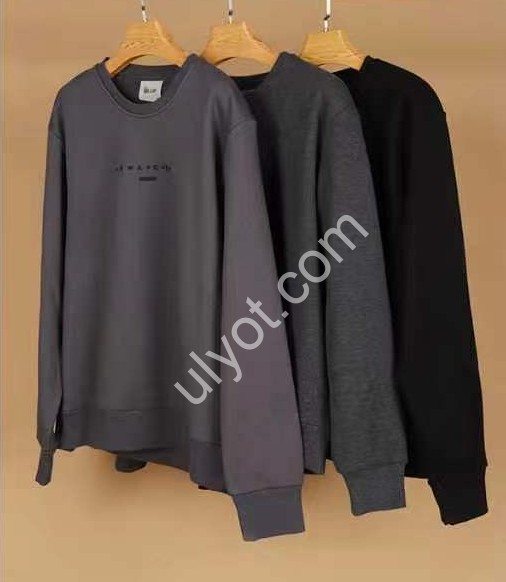 СВИТШОТ JJF (L-4XL) МИКРОМЕХ ДЫМЧАТО-СЕРЫЙ 8808