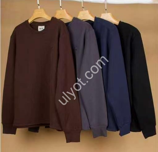 СВИТШОТ JJF (L-4XL) МИКРОМЕХ СЕРЫЙ 88061